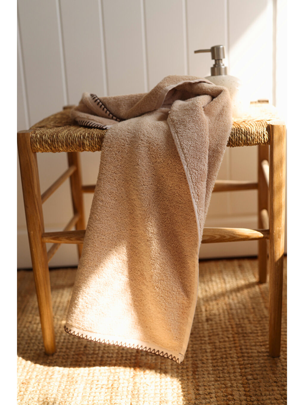 Shadow %100 Pamuk El Havlusu 50x90 cm Bej-4