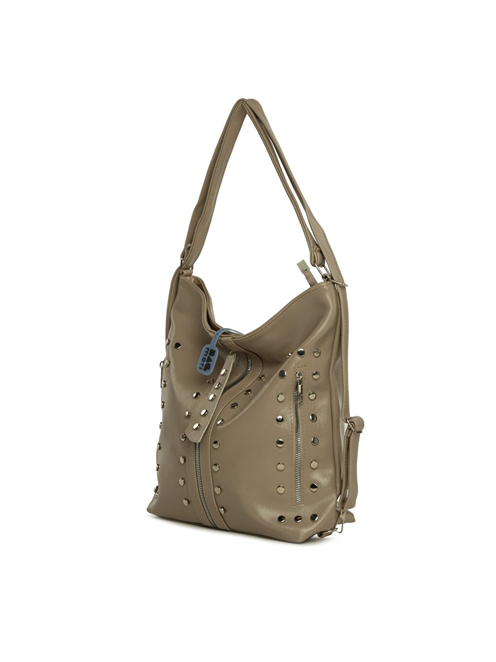 Bej Trok Detaylı Salaş Askılı ve Sırt Çantası-1