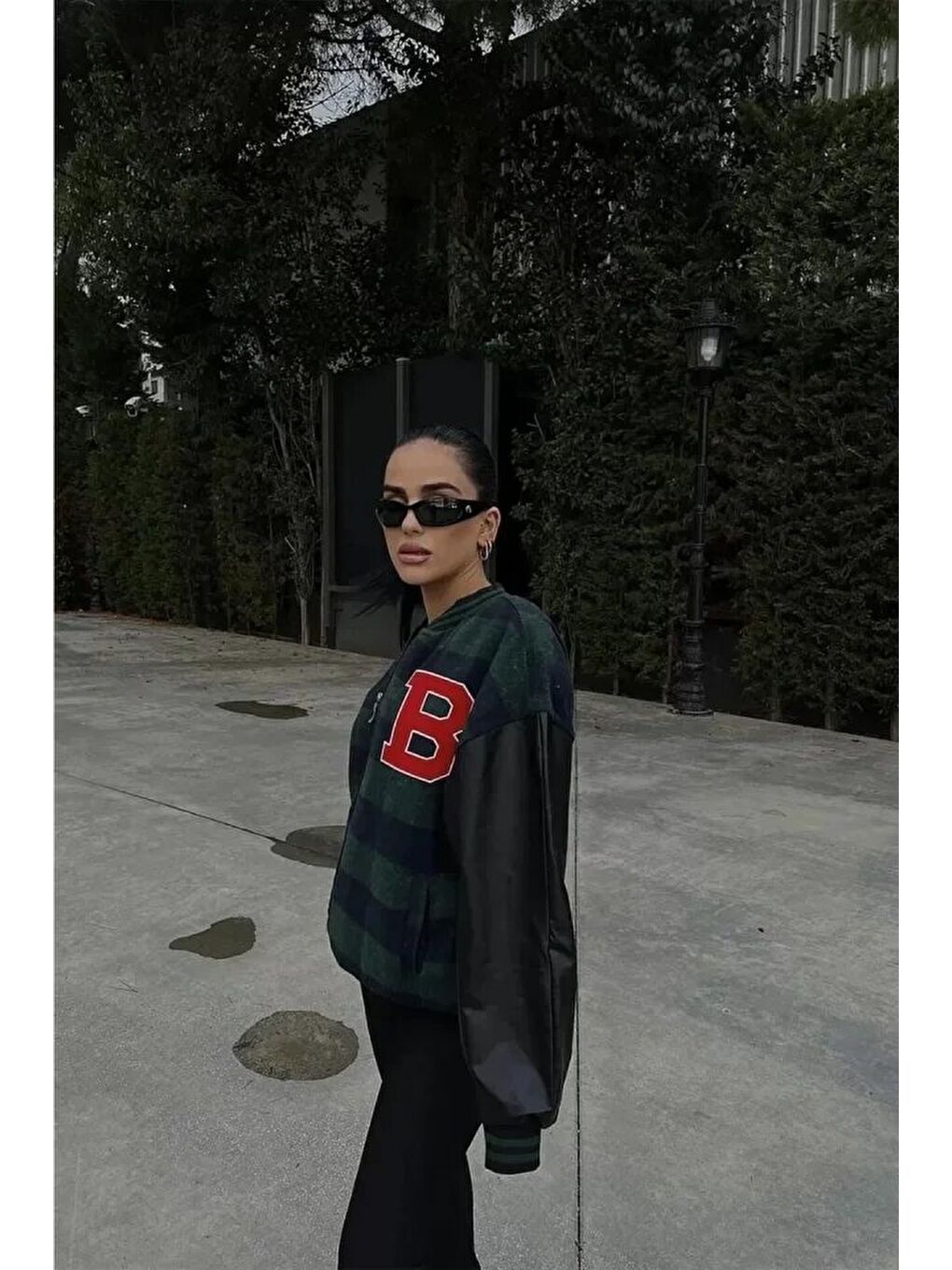 Pötikare Desen Nakışlı Kolej Ceket - Haki-1