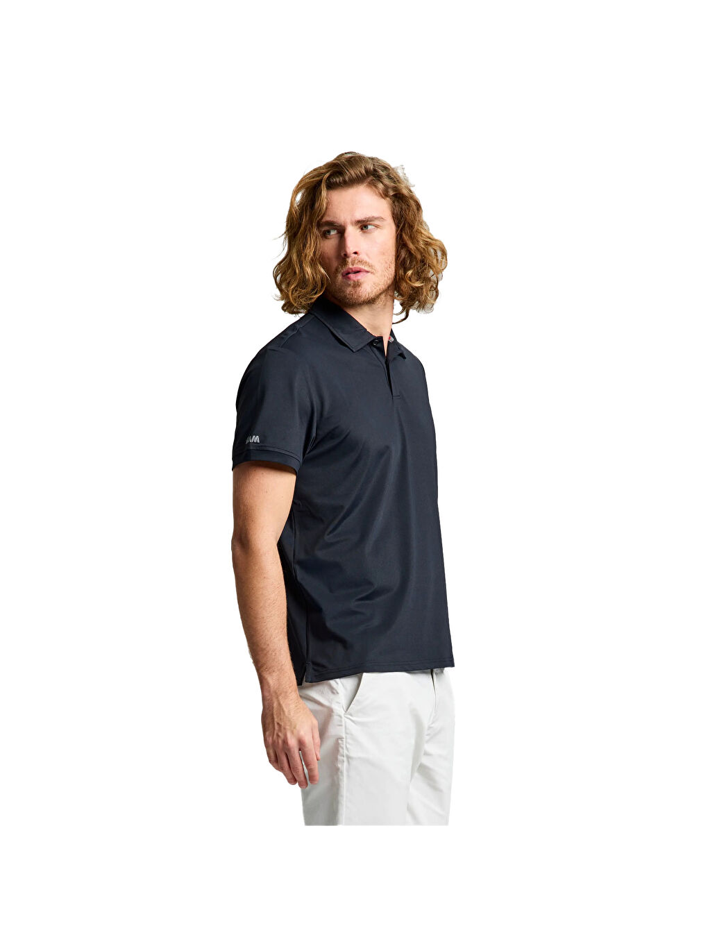 Tech Pique Polo Erkek Siyah Tişört-5