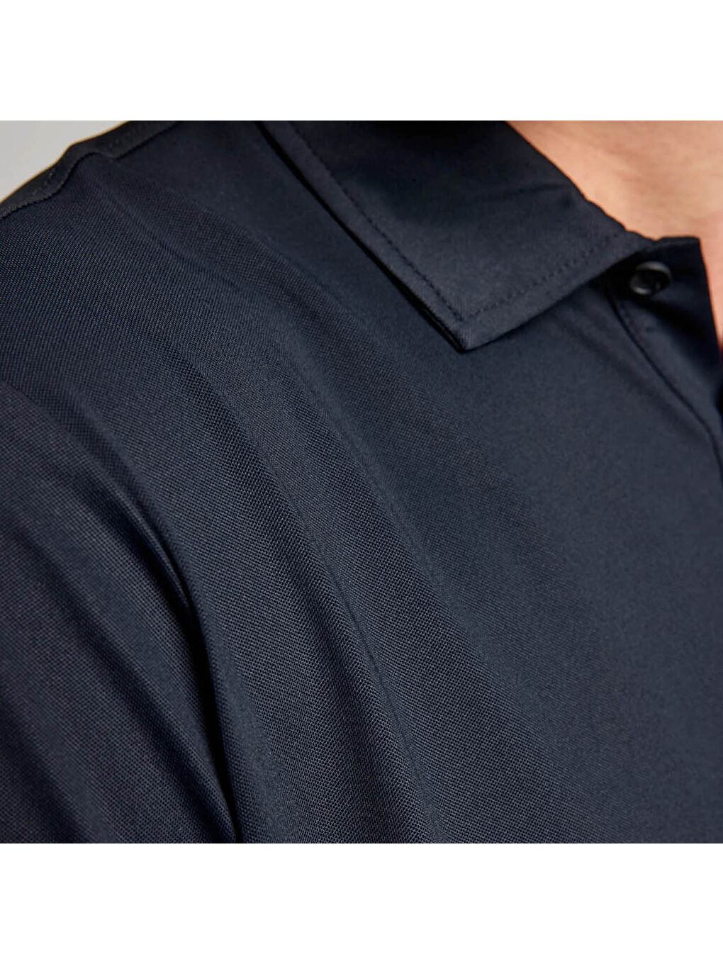 Tech Pique Polo Erkek Siyah Tişört-7