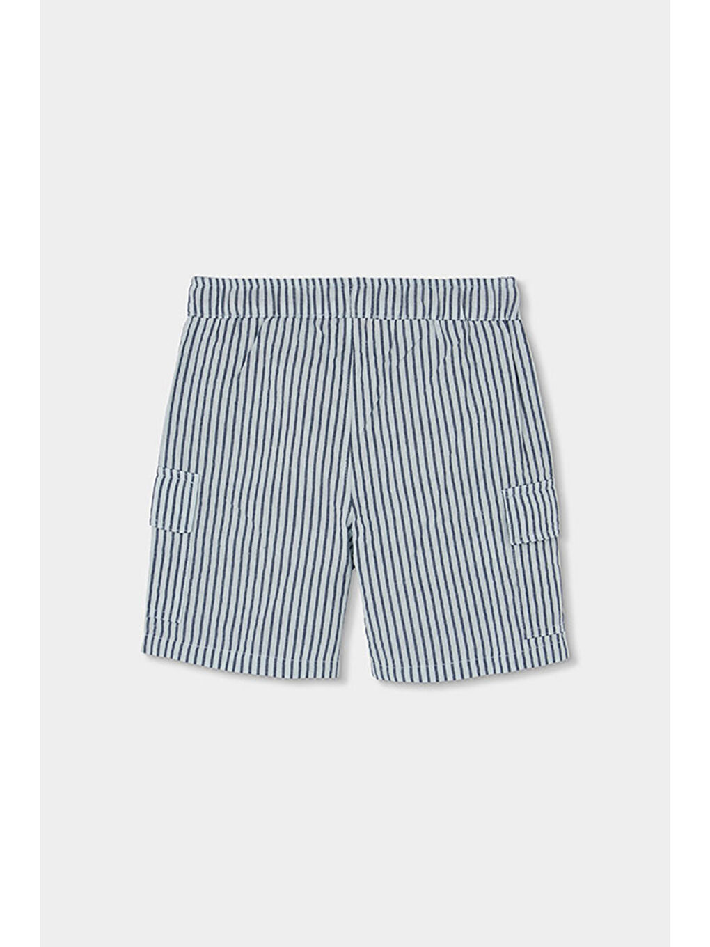 Çizgi Desenli Şort 2-6 Yaş Mavi-1