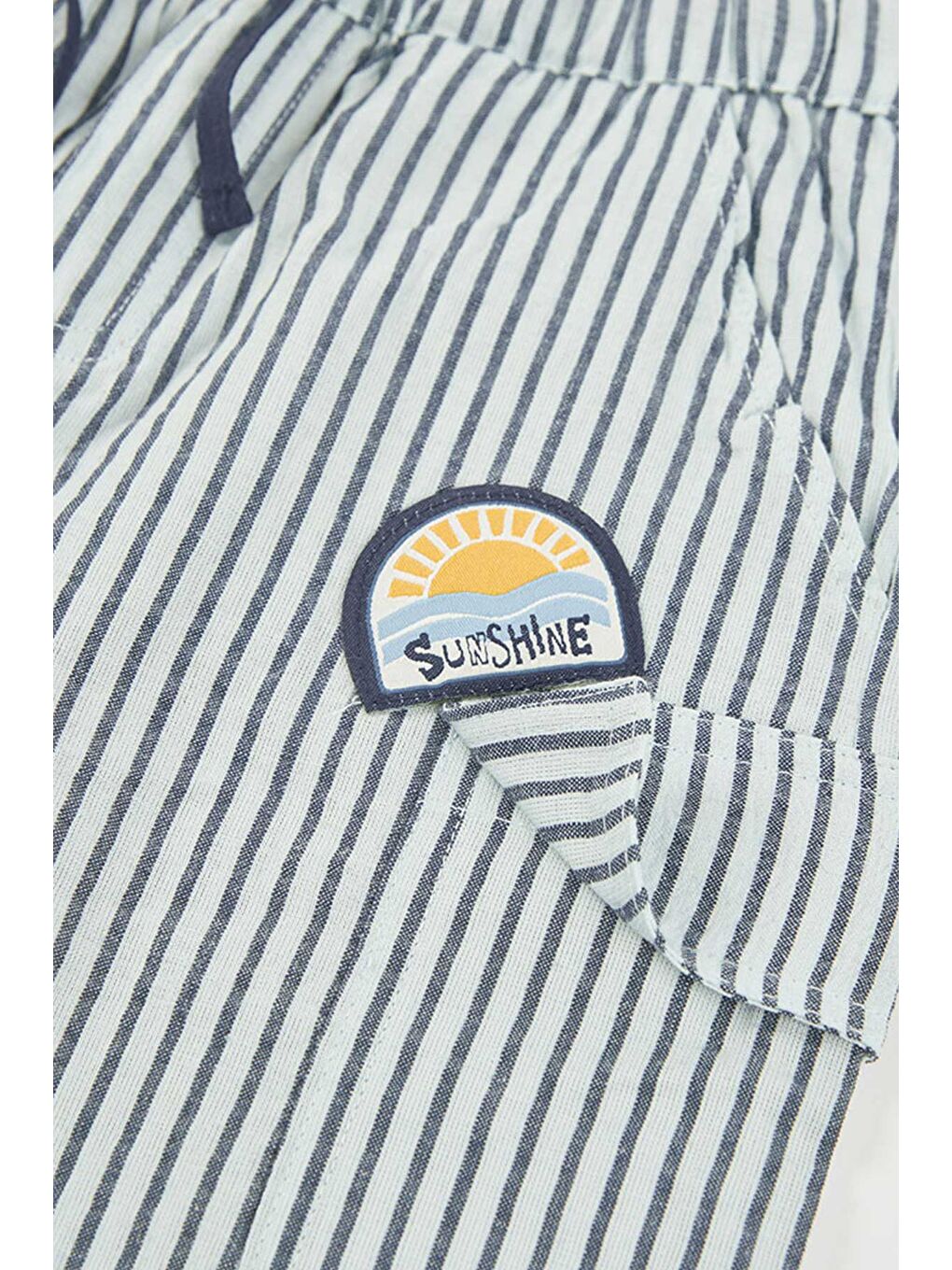 Çizgi Desenli Şort 2-6 Yaş Mavi-2