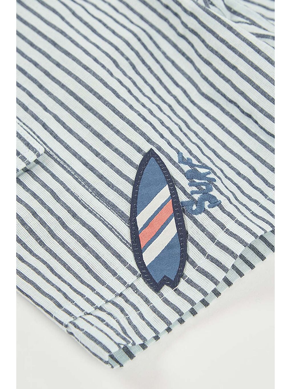 Çizgi Desenli Şort 2-6 Yaş Mavi-3