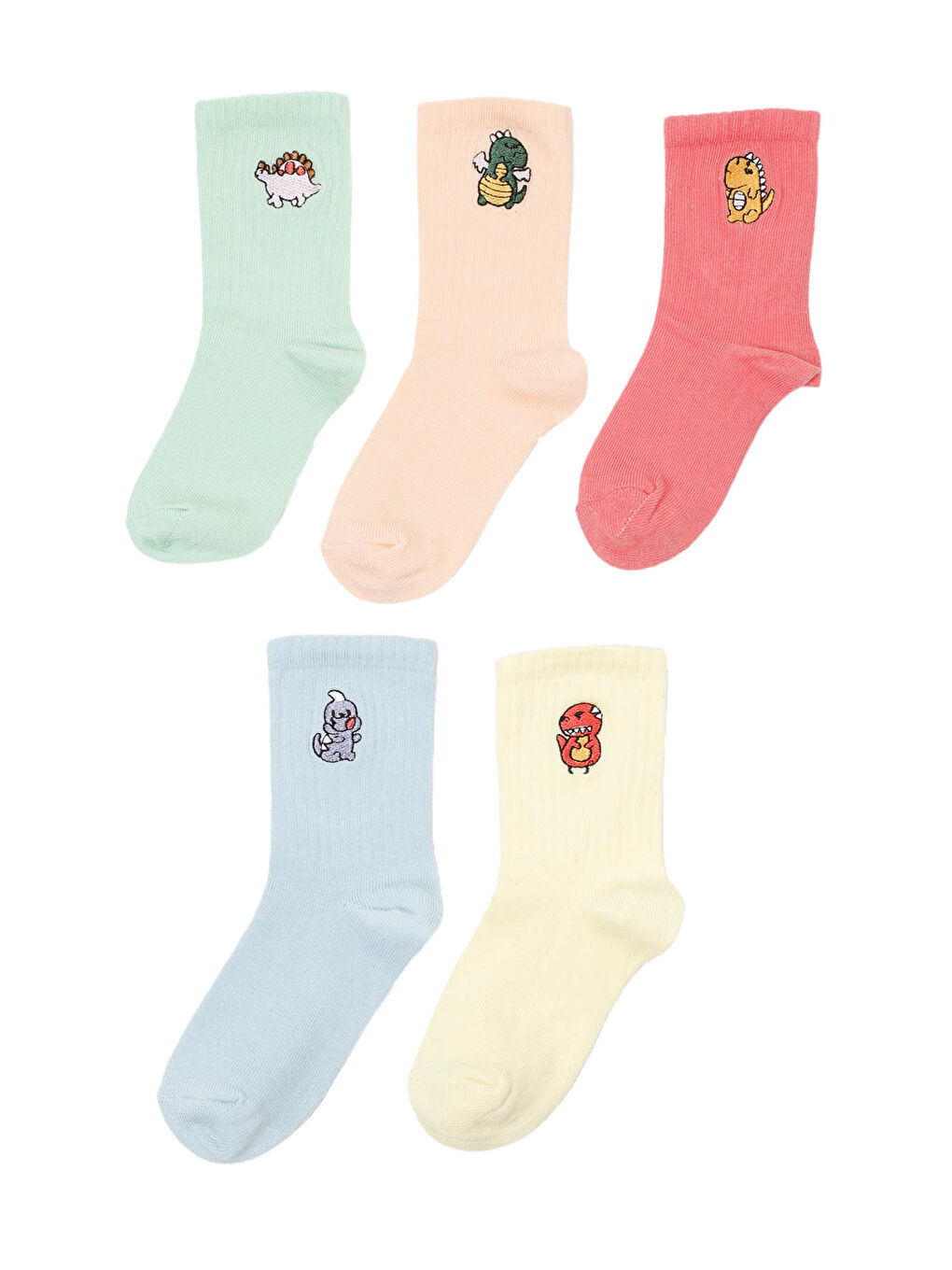 Karışık DINO NKS 5 LI SKT-G 4PR Çok Renkli Kız Çocuk Soket Çorap