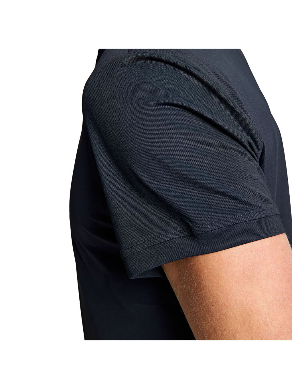 Tech Pique Polo Erkek Siyah Tişört-9