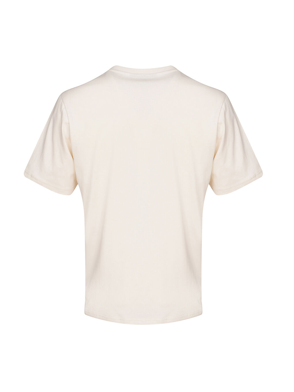 Venero Erkek Ekru Yuvarlak Yaka Tişört-2