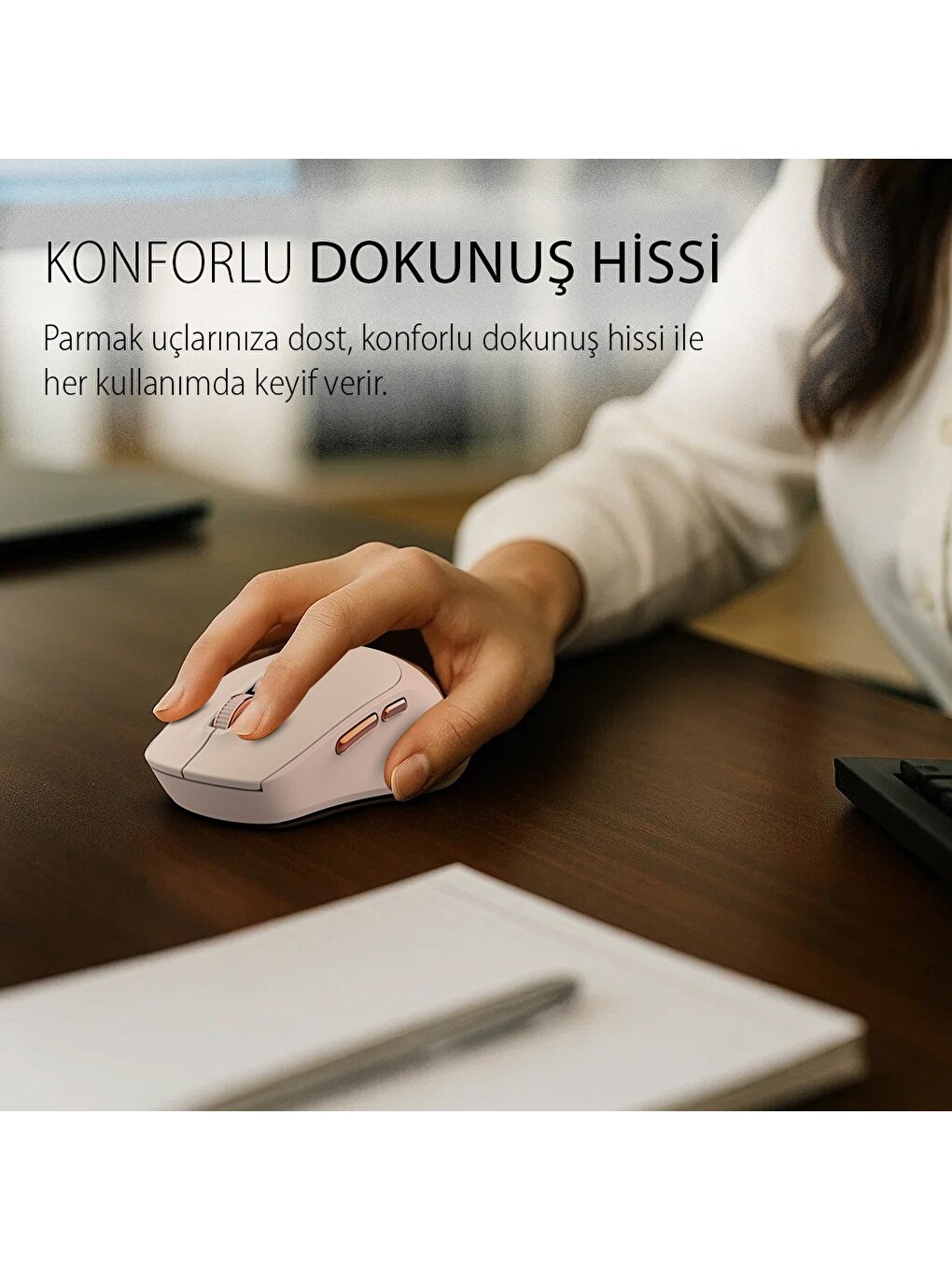 Iwm-244rp 2.4ghz Kablosuz Optik Mouse Ergonomik Tasarım Sessiz Tuşlar, 6d Fonksiyon | 800-1600-3