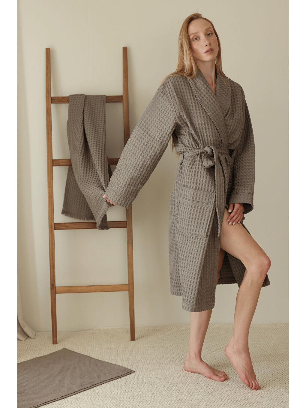 Aura Waffle Havlu Gri 50X100-2