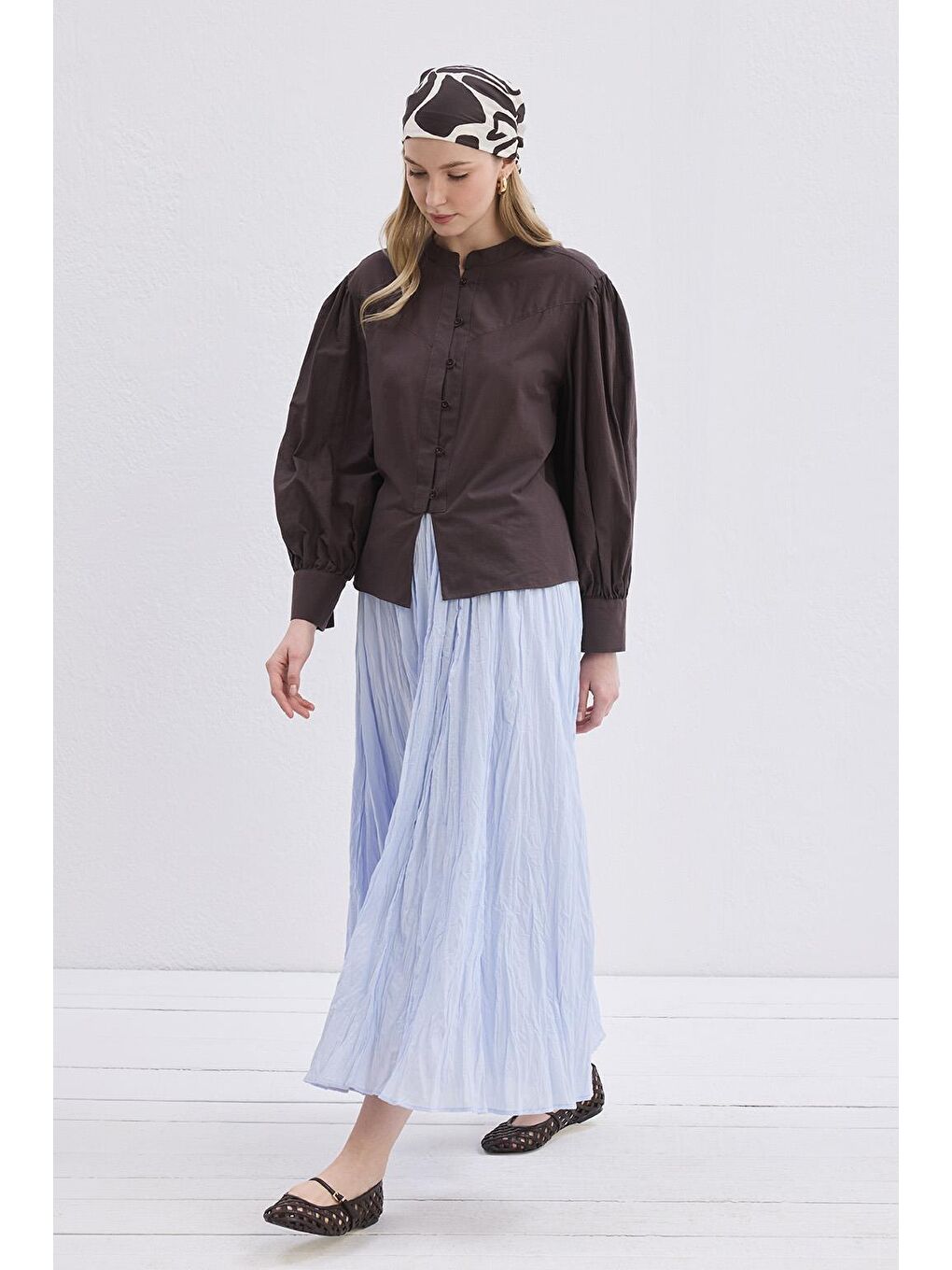 Kahverengi Reni Vual Gömlek Kahve-2