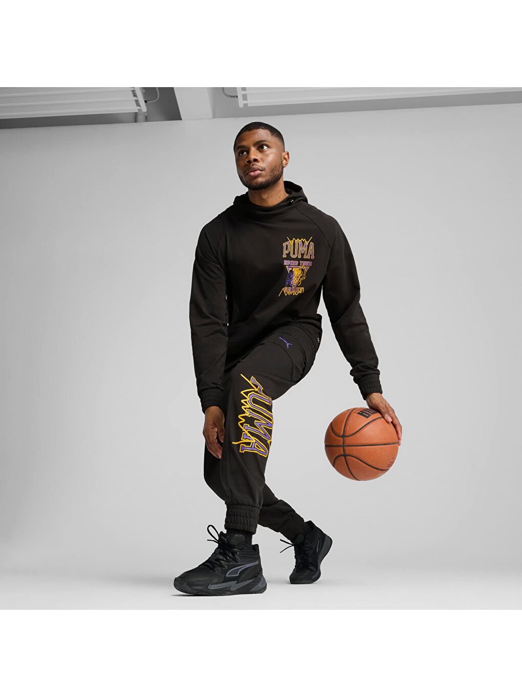 Siyah RIVAL Rage Tech Erkek Kapüşonlu SWEATSHIRT-1