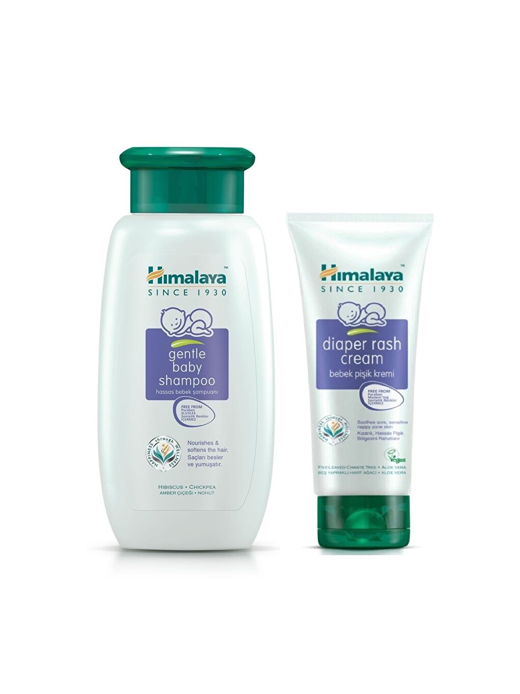 Himalaya Since 1930 Herbals Hassas Bebek Şampuanı 400 ml Ve Pişik Kremi 100 ml - 1