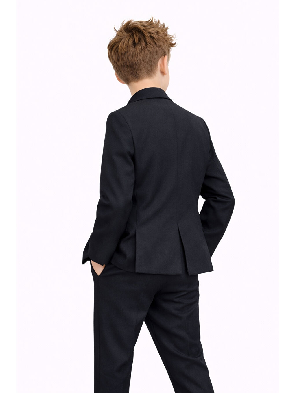 Siyah Erkek Çocuk Modern Casual Slim Fit Takım Elbise Ak2850-4