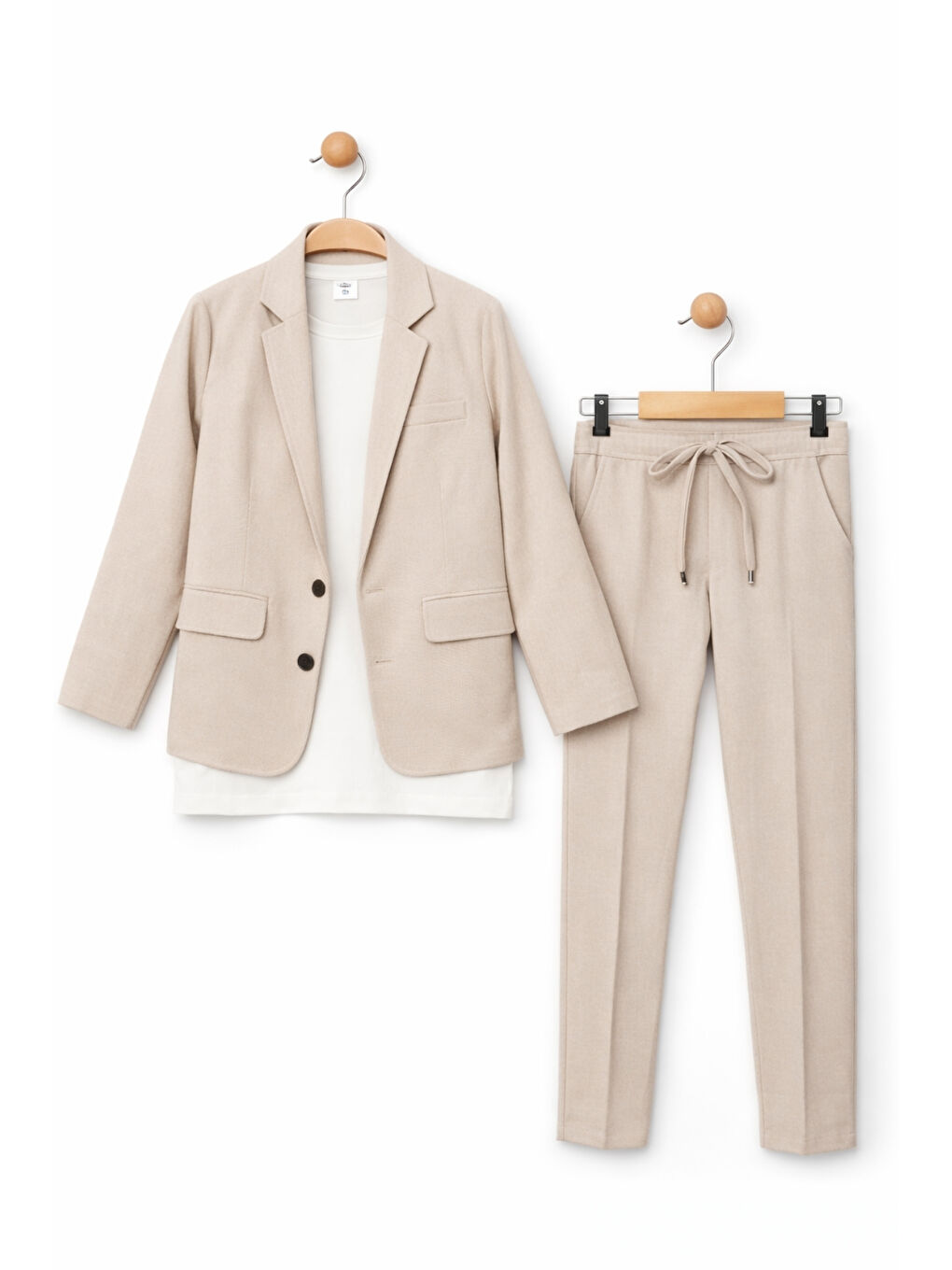 Bej Erkek Çocuk Modern Casual Slim Fit Takım Elbise Ak2850-6