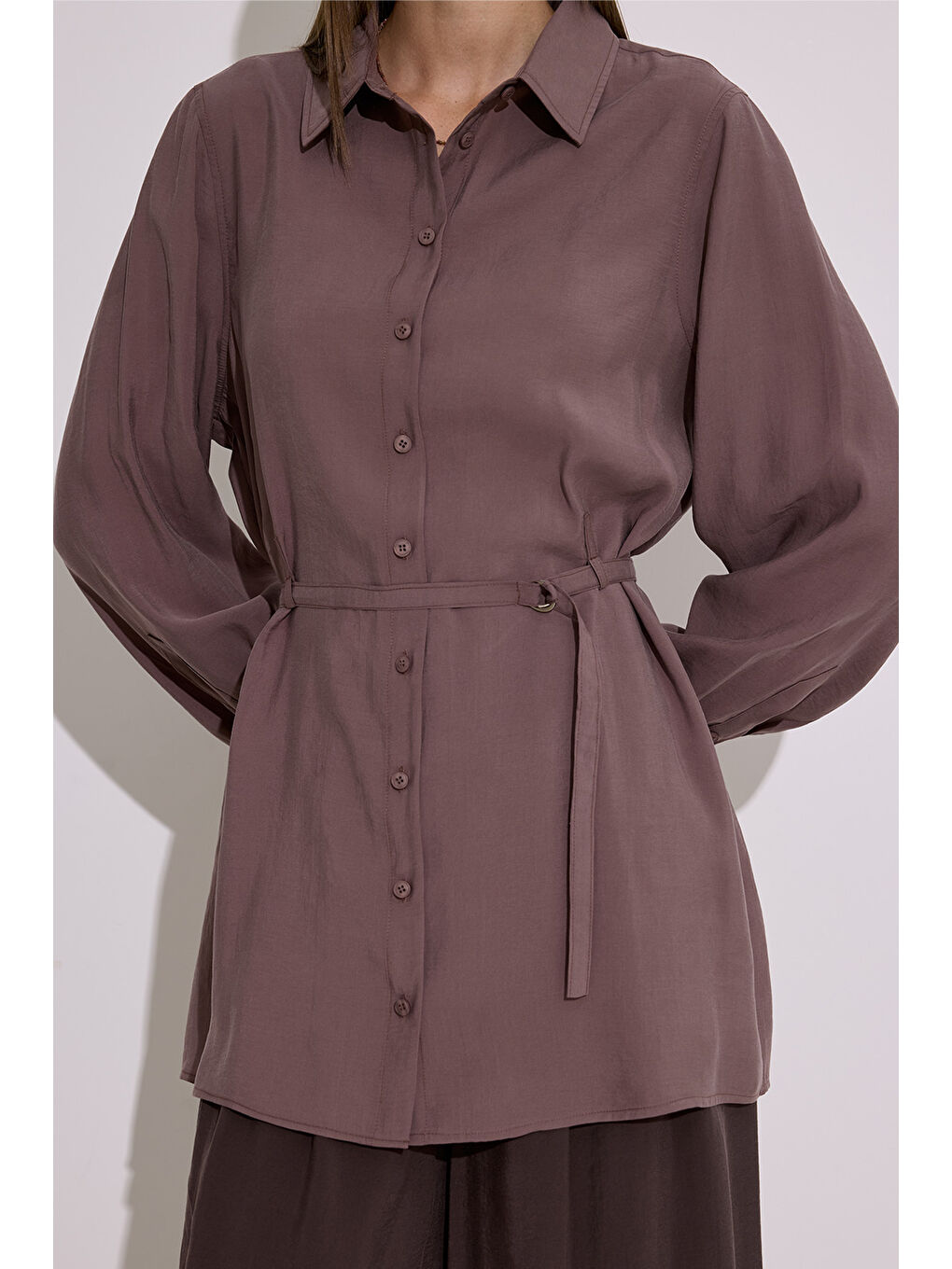 Pembe Modal Kemerli Gömlek Gül Kurusu-2