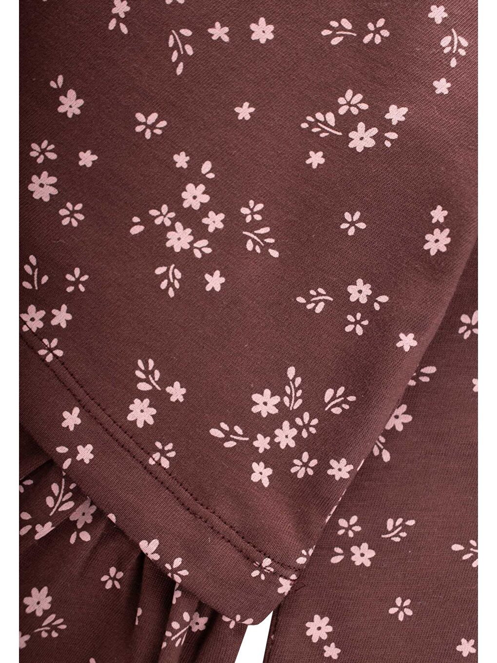 Desenli Uzun Kollu T-Shırt Takım 1-8 Yaş Mürdüm-2