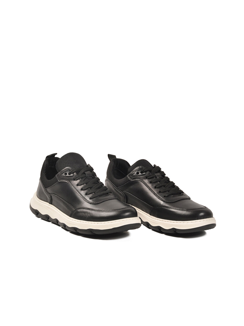 Siyah Hakiki Deri Erkek Casual Ayakkabı 242290 M-2