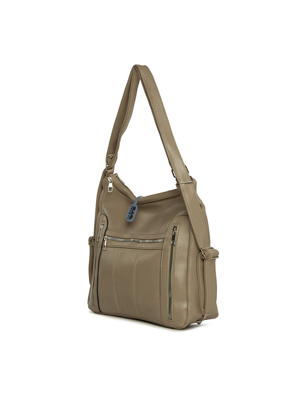 Bej Dik Fermuarlı Çok Gözlü Salaş Askılı ve Sırt Çantası-1