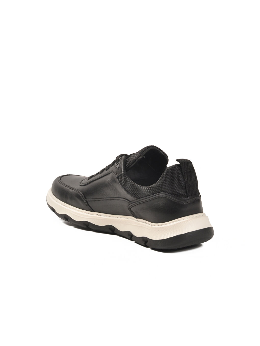 Siyah Hakiki Deri Erkek Casual Ayakkabı 242290 M-3