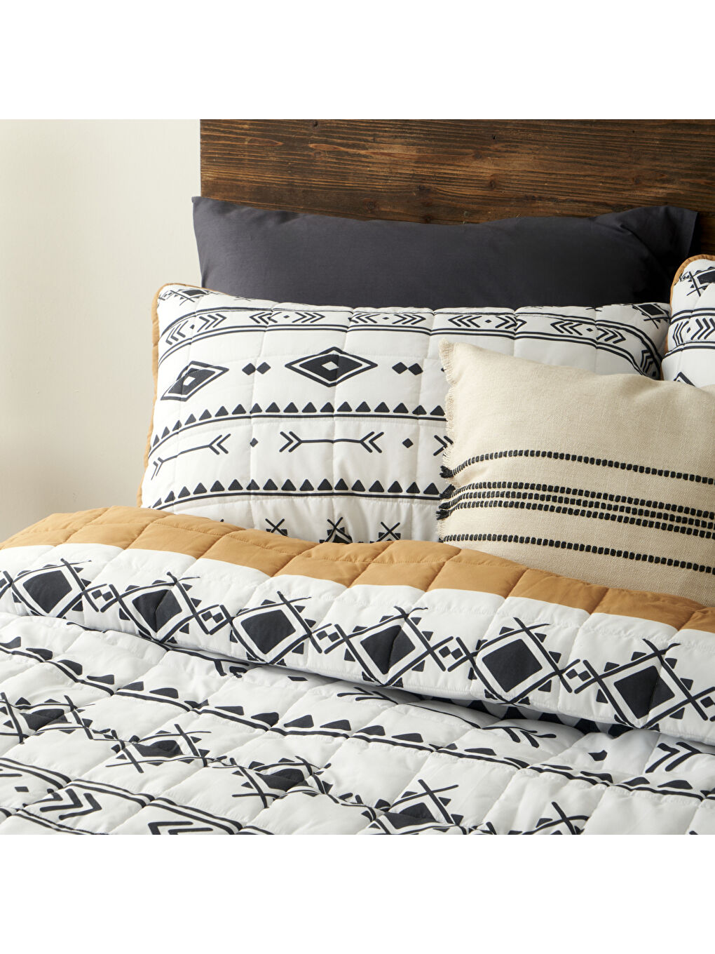 Karışık Anchal Kapitoneli Çok Amaçlı Çift Kişilik Yatak Örtüsü Seti (240x220 cm)-2