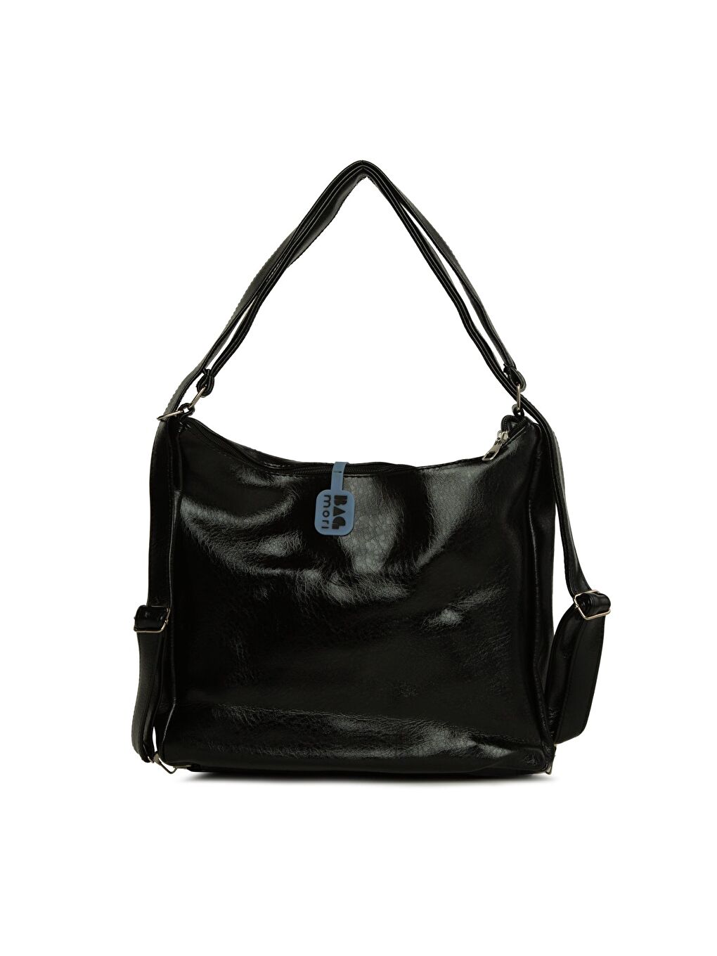 Siyah Dik Fermuarlı Çok Gözlü Salaş Askılı ve Sırt Çantası-2