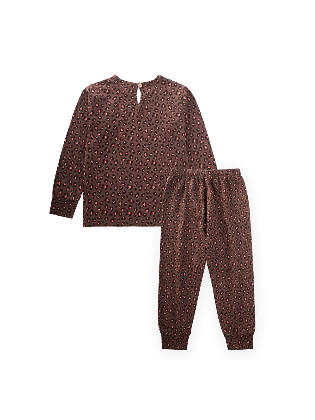 Pijama Takım 3-12 Yaş Kahverengi-1