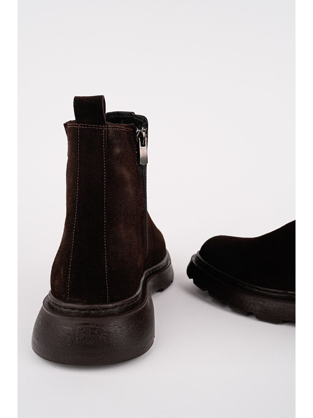 Sarı CHELSEY Hakiki Deri Çift Fermuarlı Erkek Kışlık Bot-3