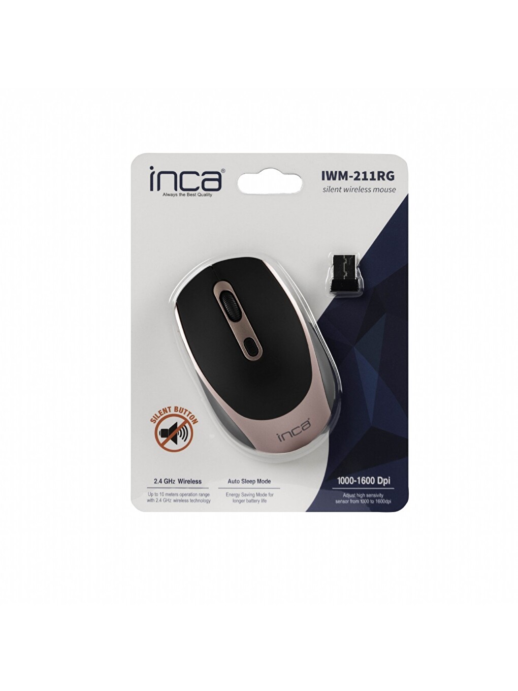 Iwm-211rg 1600 Dpi Sessiz Kablosuz Mouse Rose Gold-7