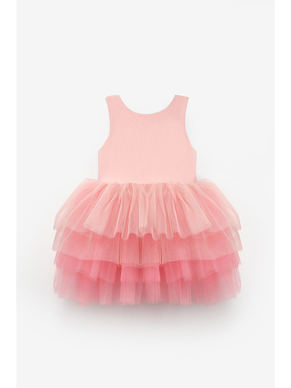 Pembe Pudra Tül Etekli Kız Çocuk Balerin Elbise - Carmen