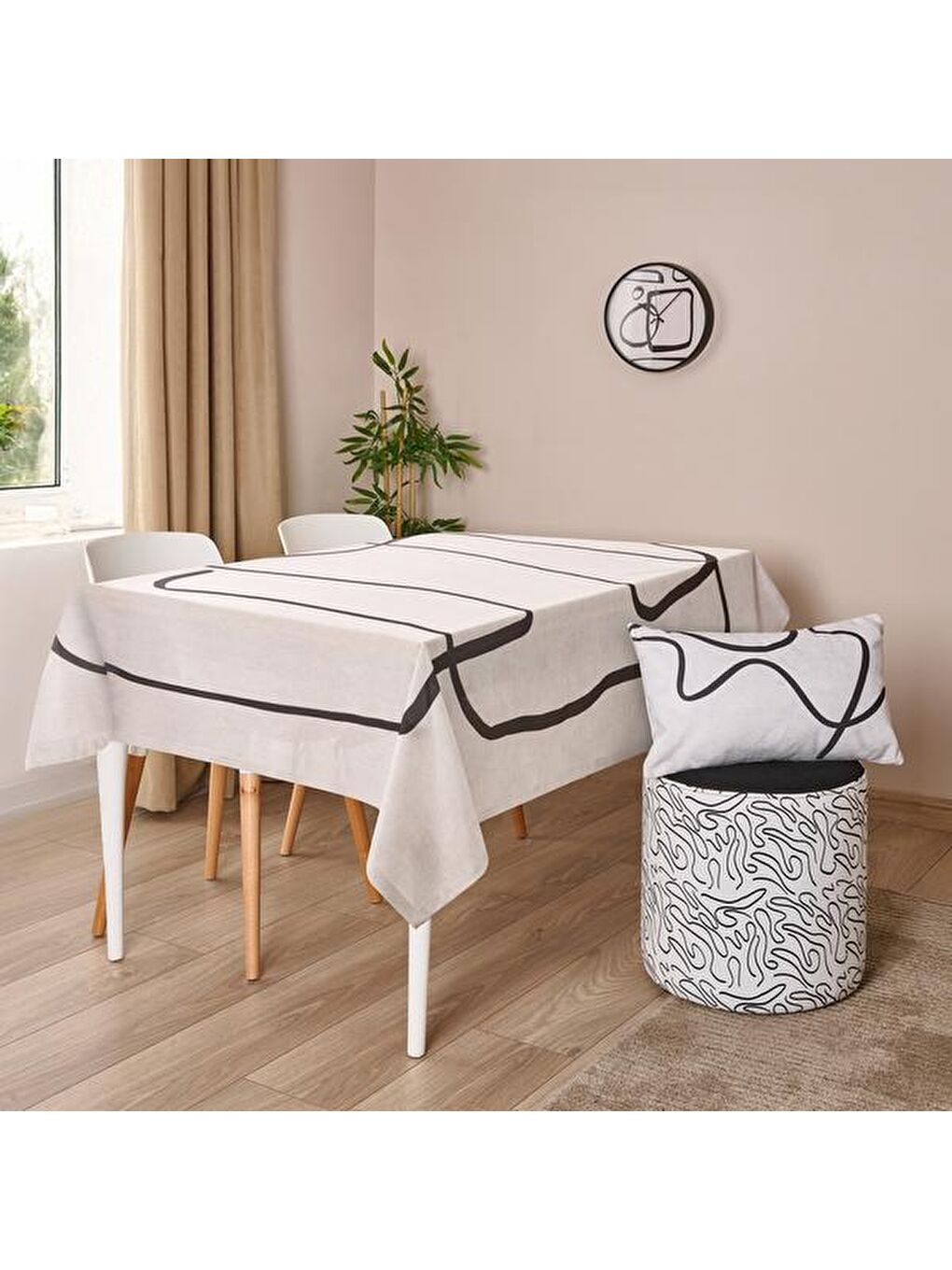 Ekru Deco Sepia Duvar Saati - Krem / Siyah - 30 cm-4