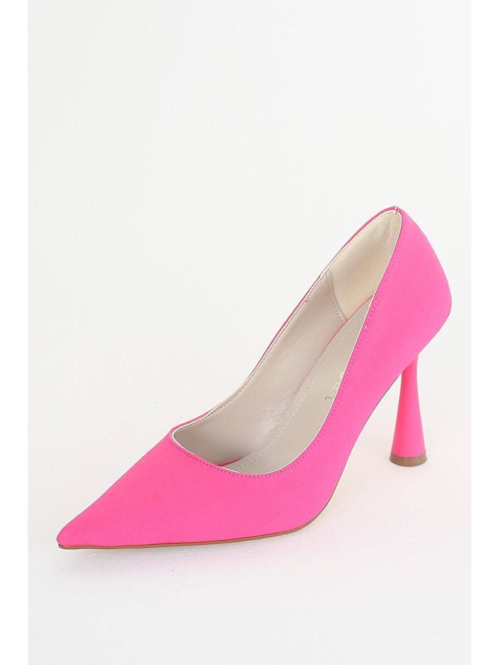 Fuşya Kadeh Topuk Kadın Topuklu Ayakkabı 017-1450-22Saten-3
