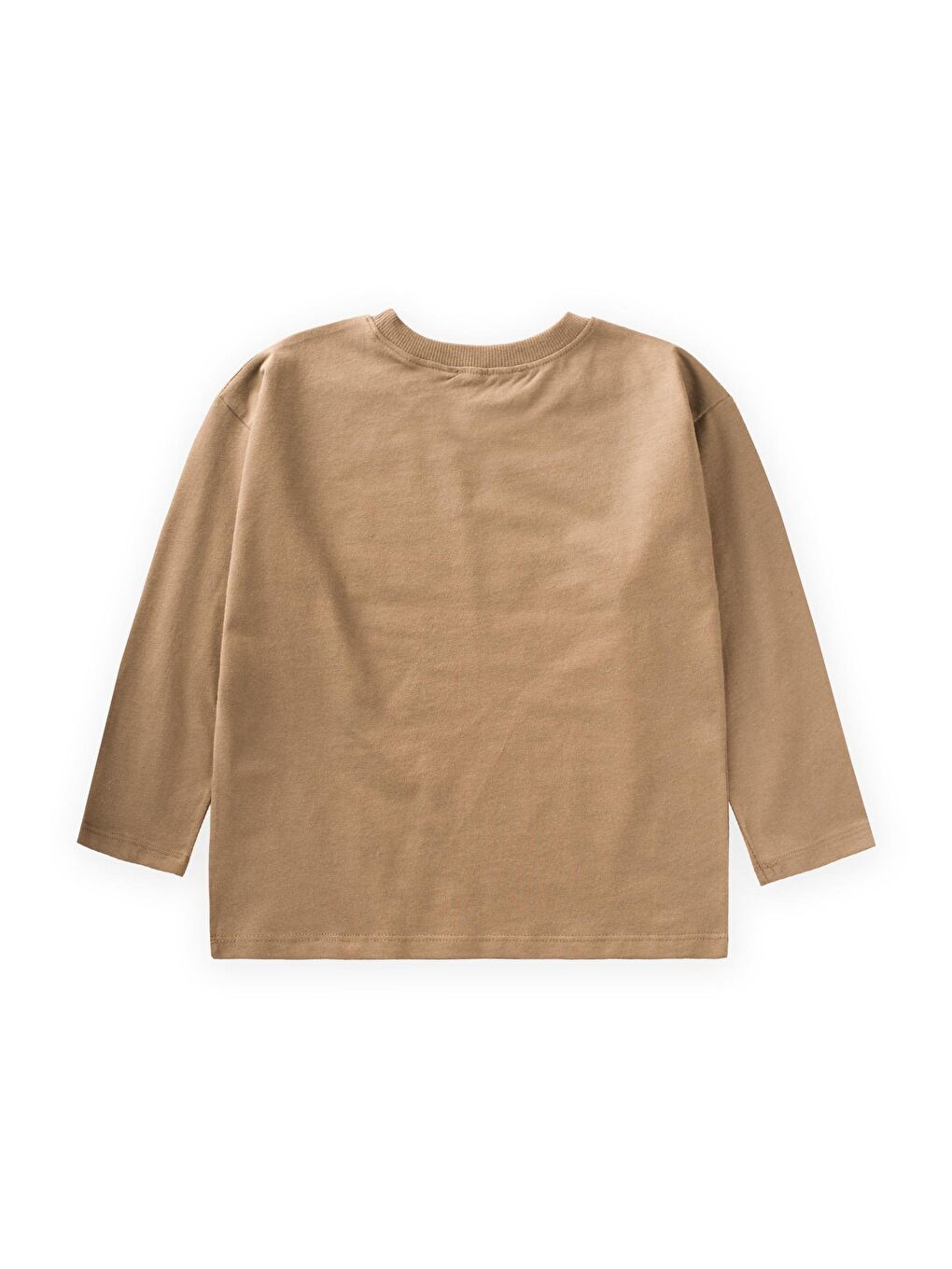 Kahverengi Mevsimlik Basic T-Shırt 2-10 Yaş Camel-1