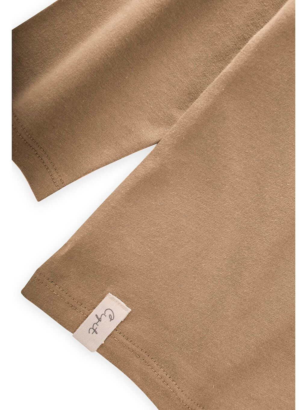 Kahverengi Mevsimlik Basic T-Shırt 2-10 Yaş Camel-2