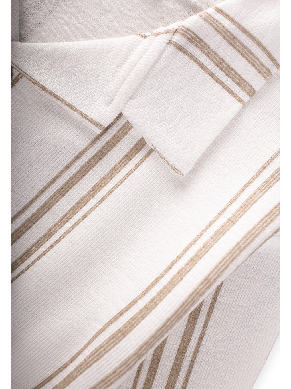 Çizgili Mevsimlik Gömlek Takım 1-9 Yaş Ekru-2