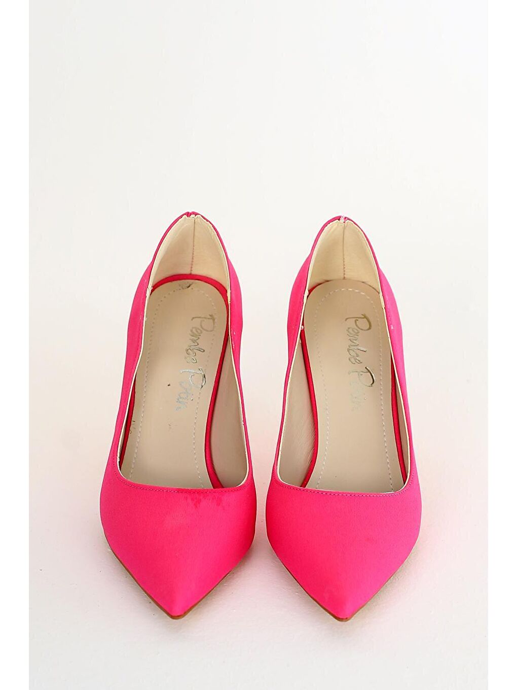 Fuşya Kadeh Topuk Kadın Topuklu Ayakkabı 017-1450-22Saten-4