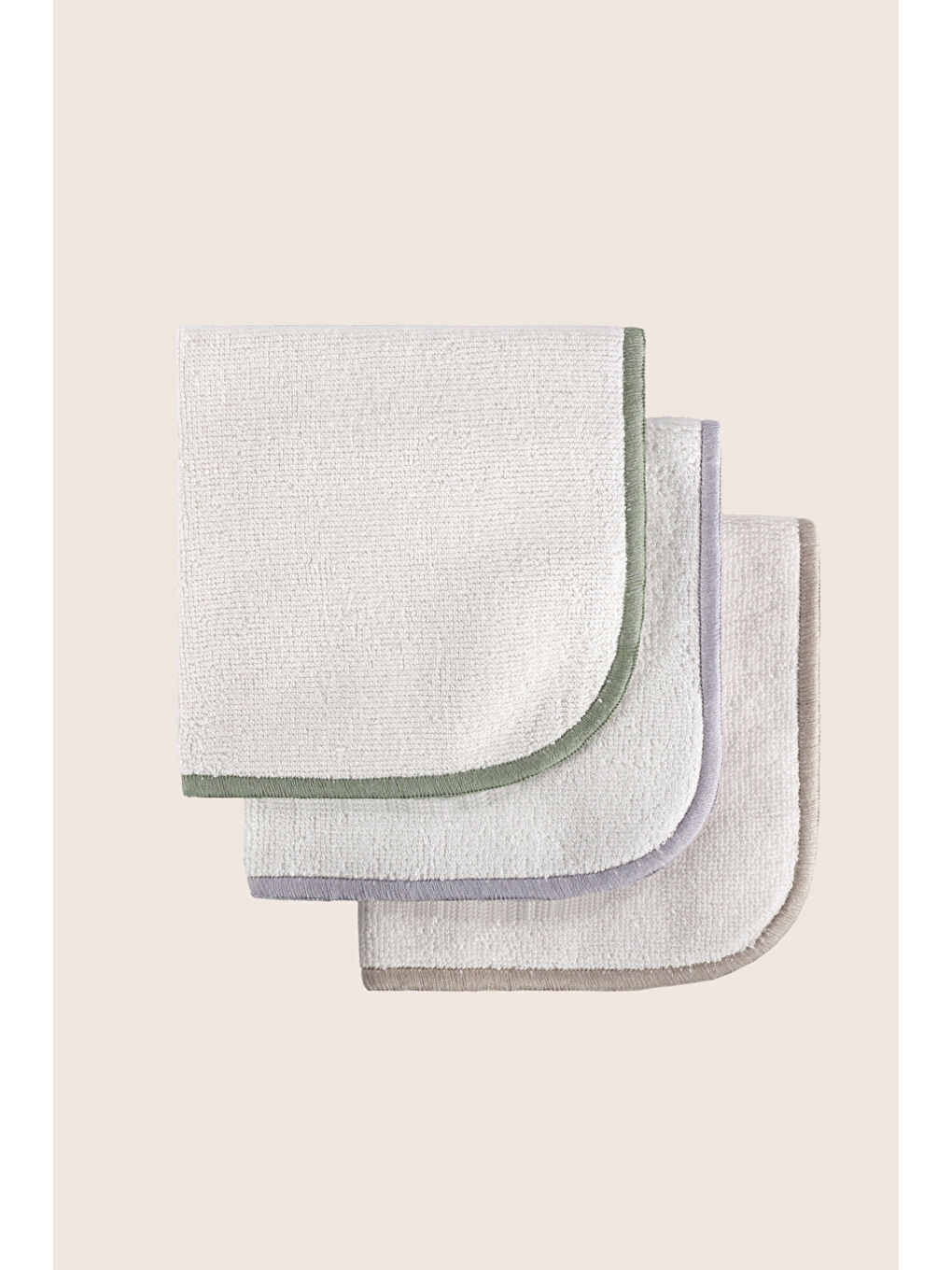 Karışık Dolce Bambu 3'lü 30X30 El havlusu Çok Renkli-2