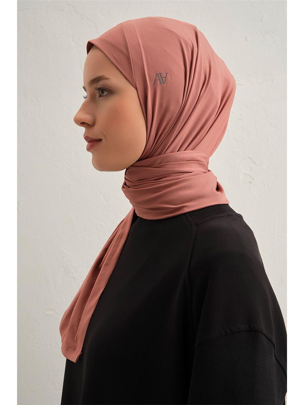 Pembe Bant Detaylı Active Şal Ort500 Gül Kurusu-1