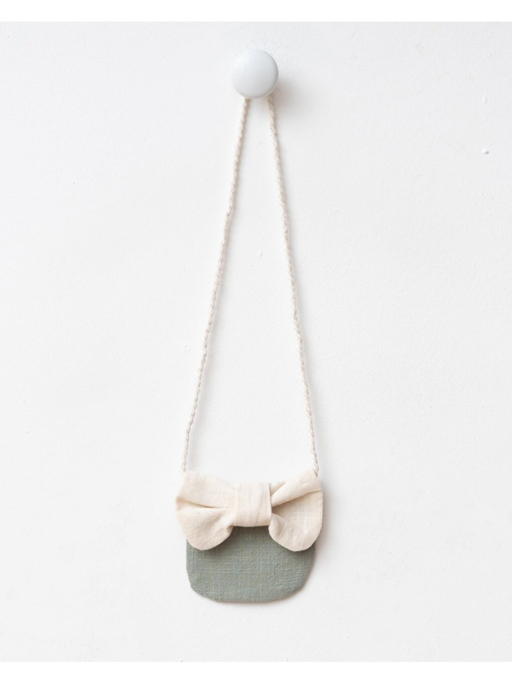 Bebek Yeşil Yakalı Çantalı Elbise-4