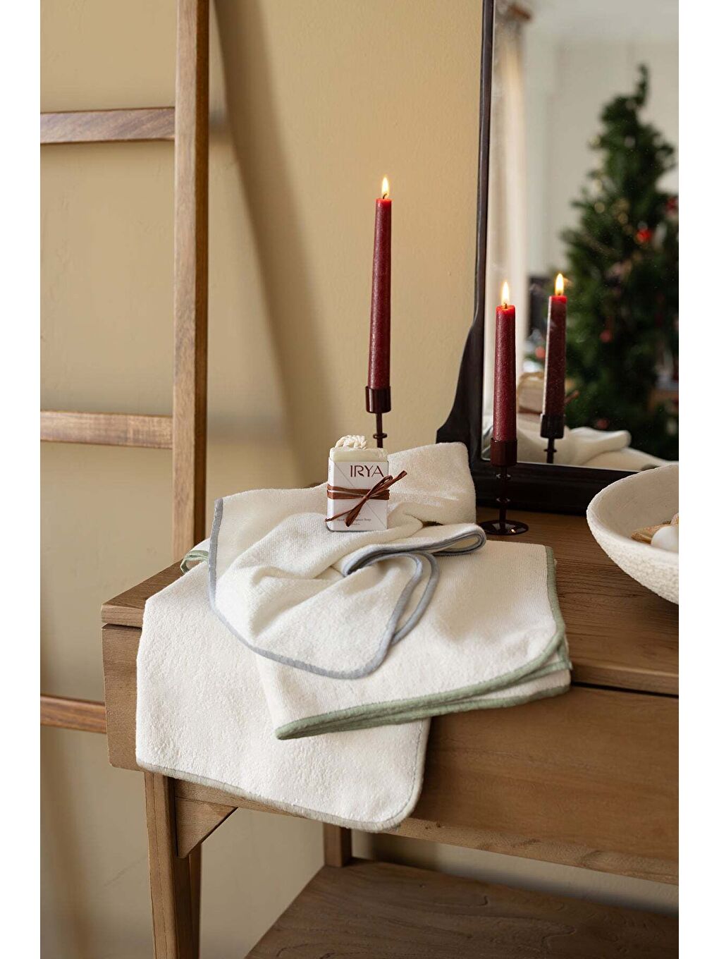 Dolce Bambu El havlusu 50x100 cm Yeşil-2