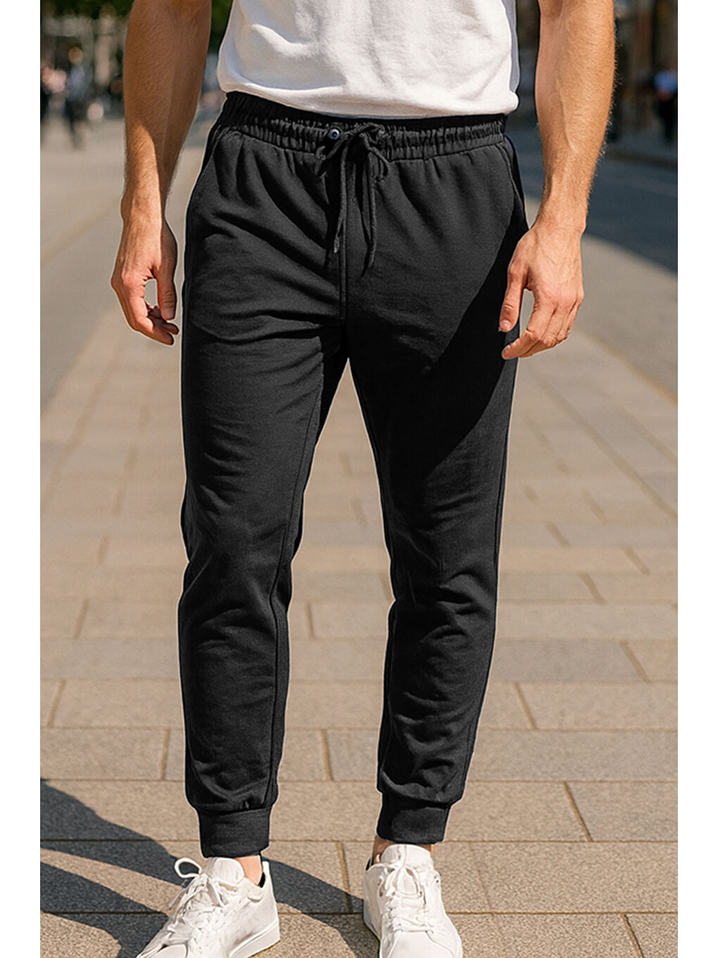 Paçası Beli Lastikli 3 Cepli Erkek Eşofman Altı 6663 Siyah