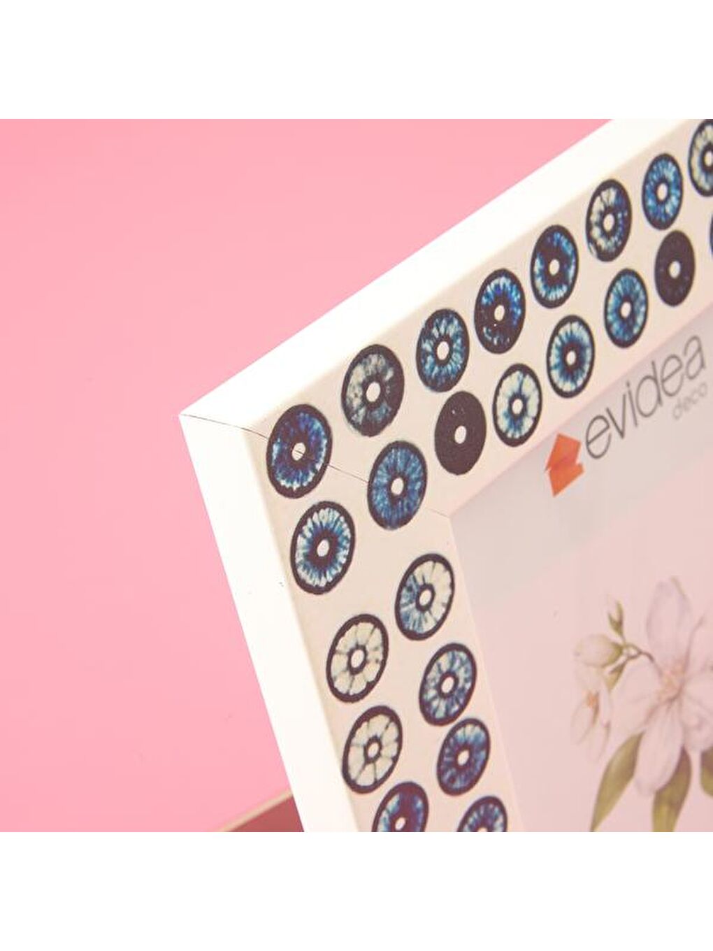 Deco Rosquilla Çerçeve - Mavi / Beyaz - 13x18 cm-1