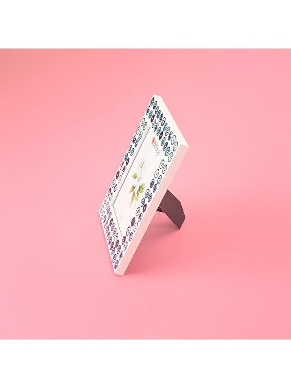 Deco Rosquilla Çerçeve - Mavi / Beyaz - 13x18 cm-4