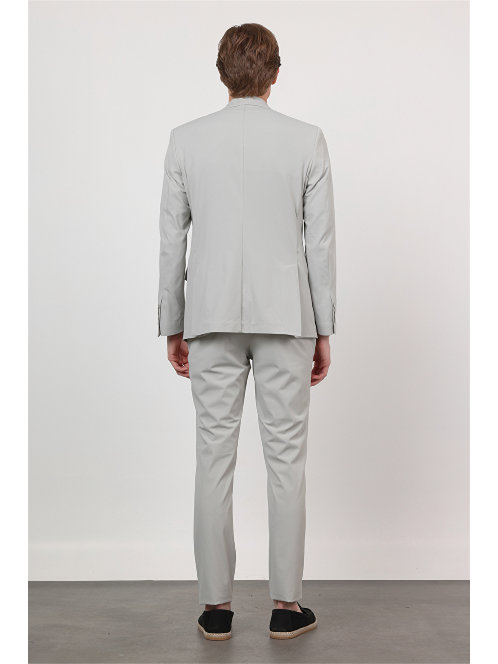 Bej Kendinden Desenli Mono Yaka 6 Drop Slim Fit Takım Elbise 1001260162-4