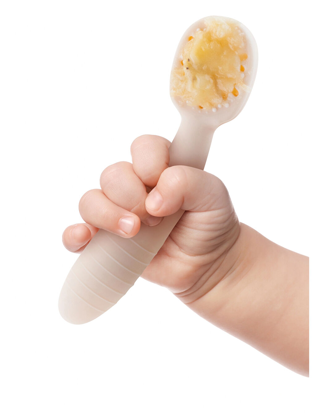 Silikon İkili İlk Kaşığım Ekru-1