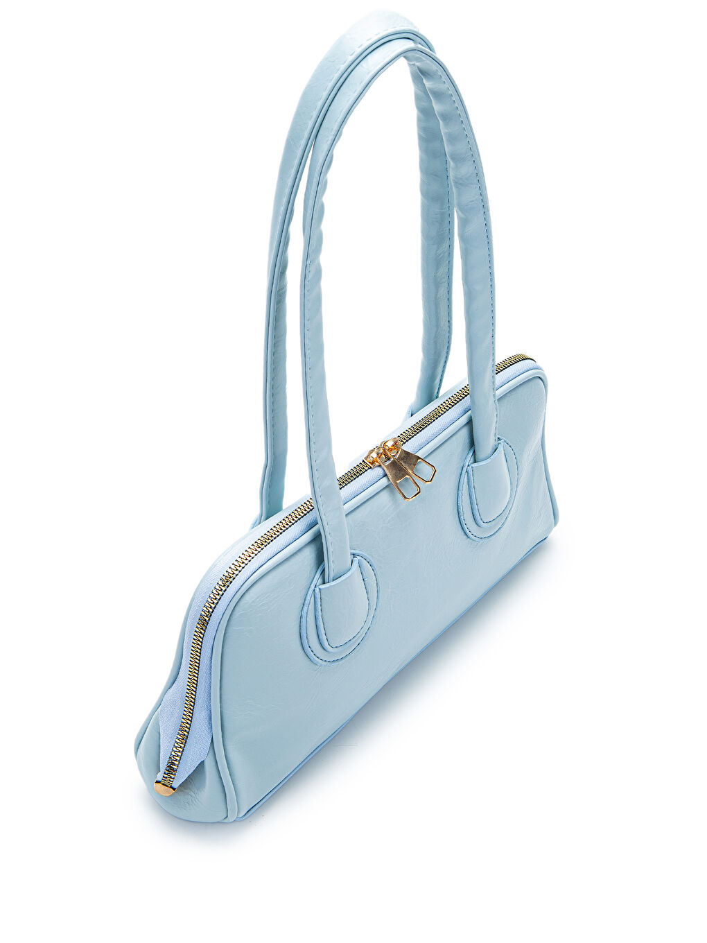 Suni Deri Baget Henna Bebe Mavi Kadın Kol Çanta-1