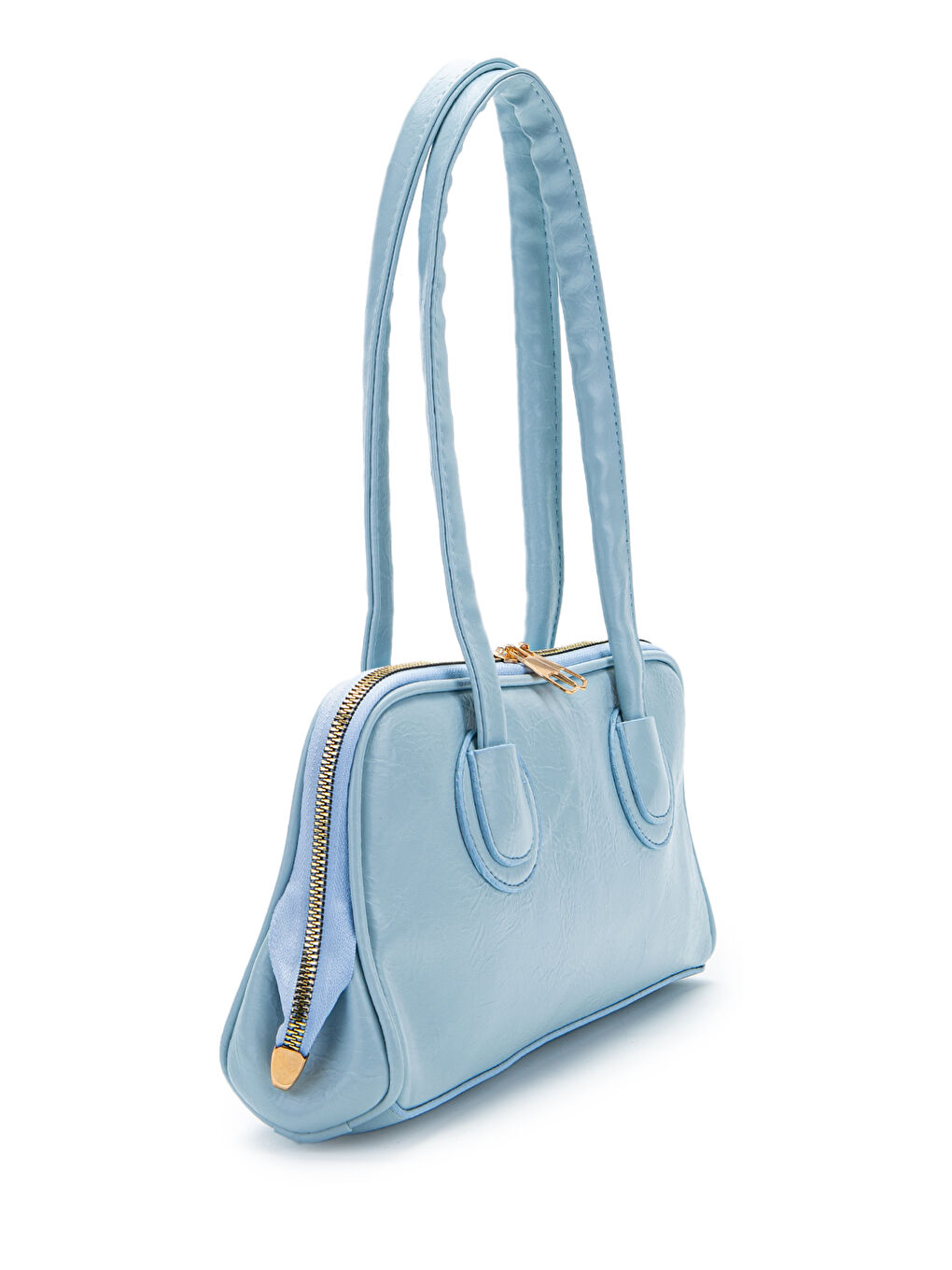 Suni Deri Baget Henna Bebe Mavi Kadın Kol Çanta-3