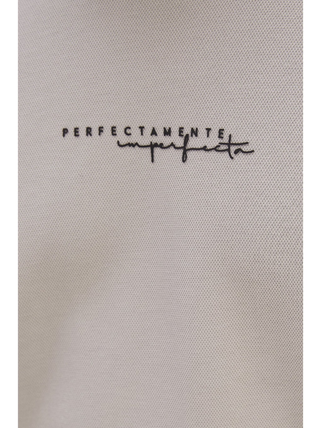 Gri Perfect Baskılı Çizgili Pike Kumaş Sweatshirt-3