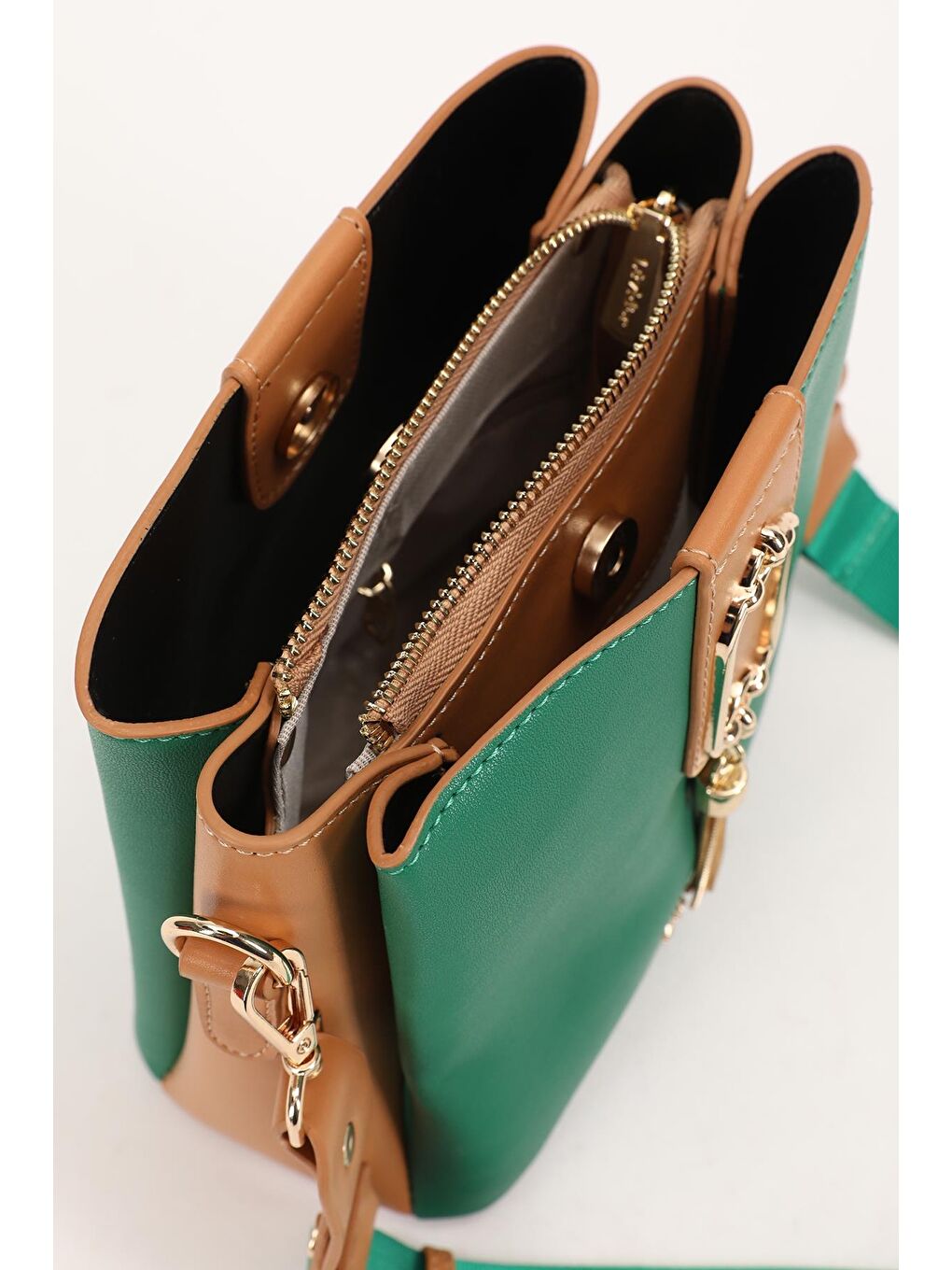 Yeşil Camel Kadın Omuz Çantası 930126-4