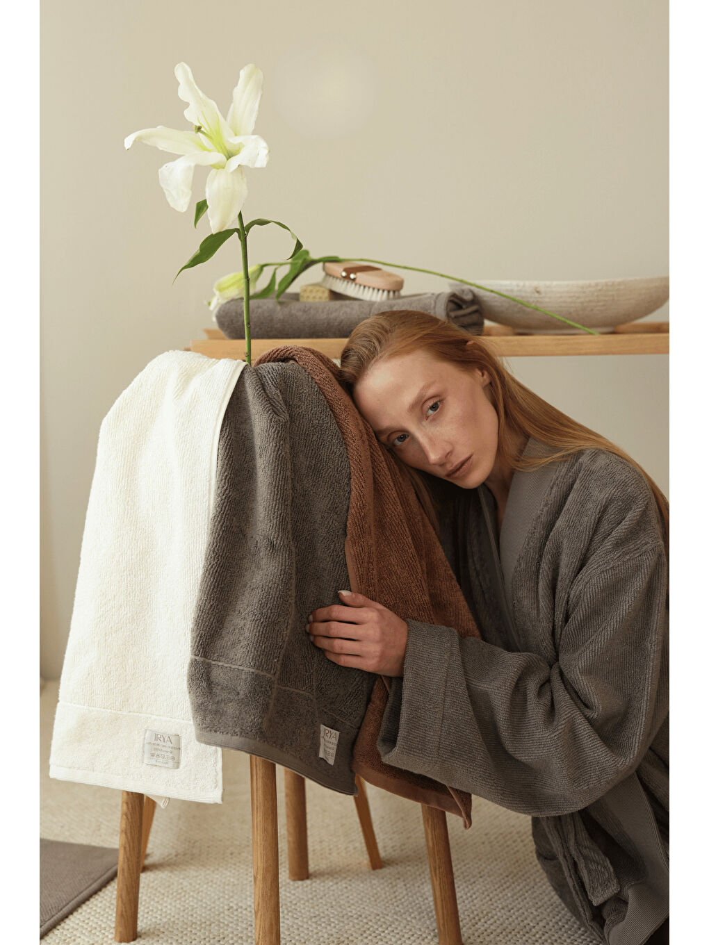 Solena Havlu 70x140cm Ekru-3