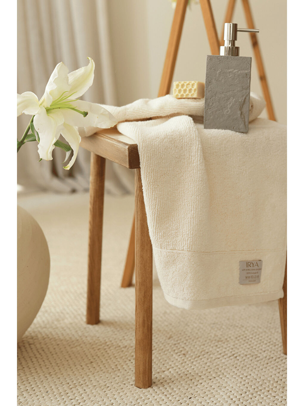 Solena Havlu 70x140cm Ekru-4